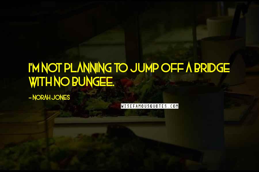 Norah Jones Quotes: I'm not planning to jump off a bridge with no bungee.