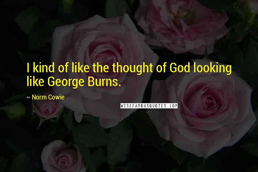 Norm Cowie Quotes: I kind of like the thought of God looking like George Burns.