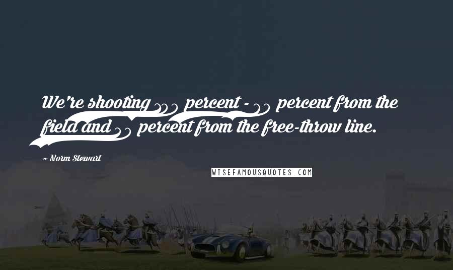 Norm Stewart Quotes: We're shooting 100 percent - 60 percent from the field and 40 percent from the free-throw line.