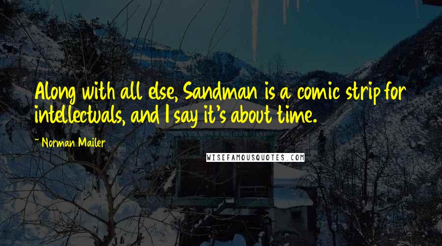 Norman Mailer Quotes: Along with all else, Sandman is a comic strip for intellectuals, and I say it's about time.