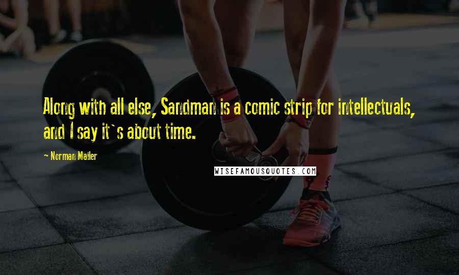 Norman Mailer Quotes: Along with all else, Sandman is a comic strip for intellectuals, and I say it's about time.