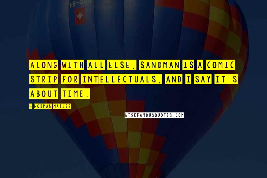 Norman Mailer Quotes: Along with all else, Sandman is a comic strip for intellectuals, and I say it's about time.