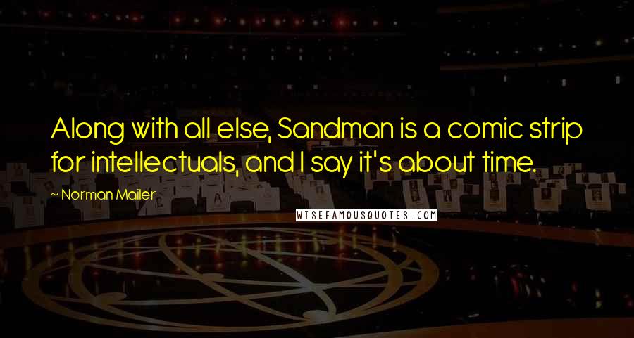 Norman Mailer Quotes: Along with all else, Sandman is a comic strip for intellectuals, and I say it's about time.