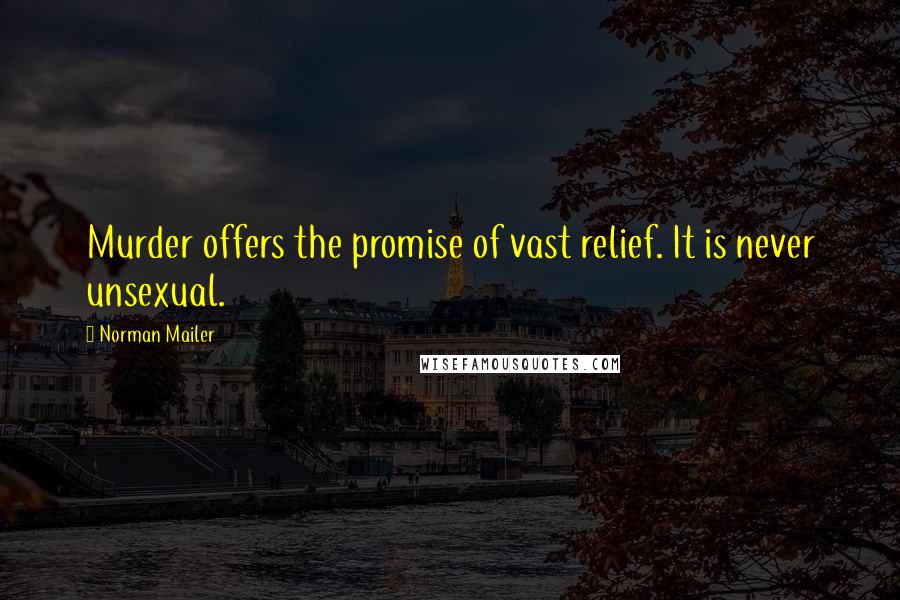 Norman Mailer Quotes: Murder offers the promise of vast relief. It is never unsexual.