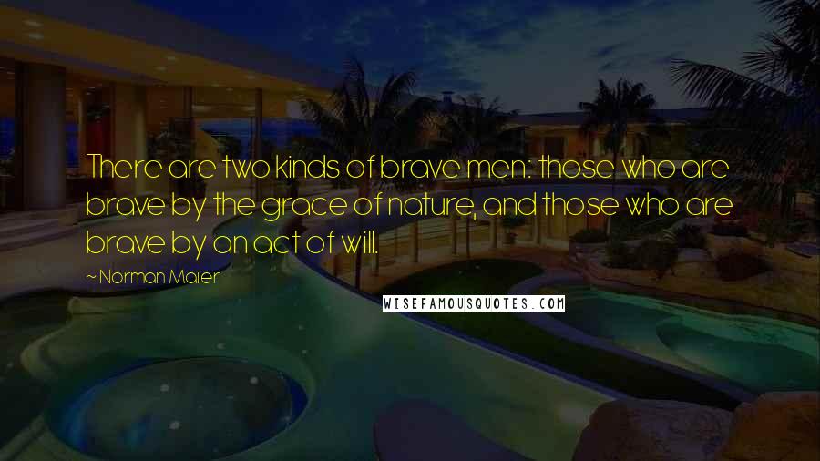 Norman Mailer Quotes: There are two kinds of brave men: those who are brave by the grace of nature, and those who are brave by an act of will.