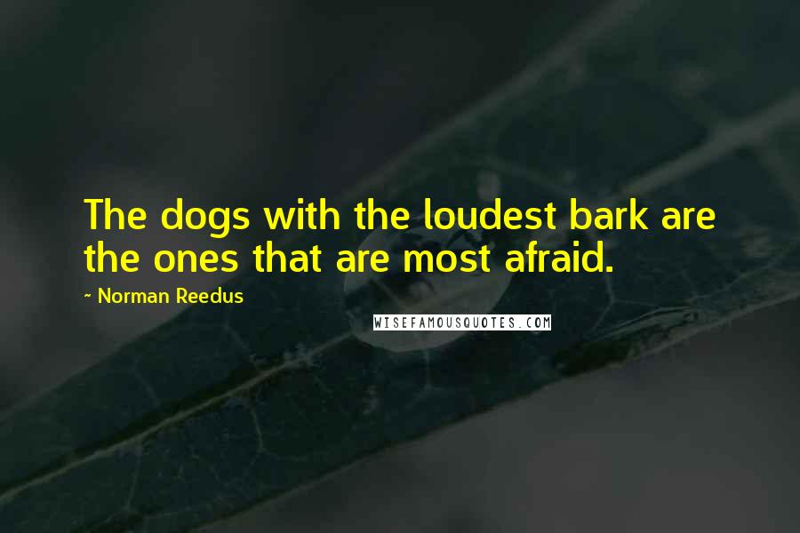 Norman Reedus Quotes: The dogs with the loudest bark are the ones that are most afraid.