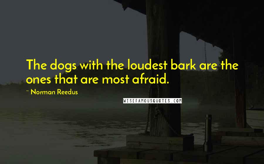 Norman Reedus Quotes: The dogs with the loudest bark are the ones that are most afraid.