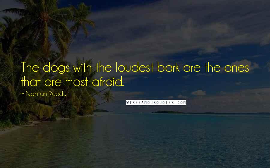 Norman Reedus Quotes: The dogs with the loudest bark are the ones that are most afraid.