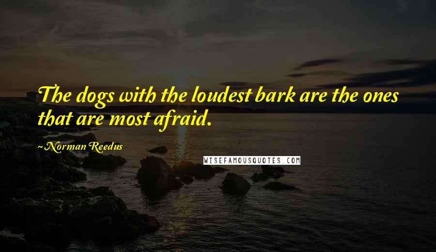 Norman Reedus Quotes: The dogs with the loudest bark are the ones that are most afraid.