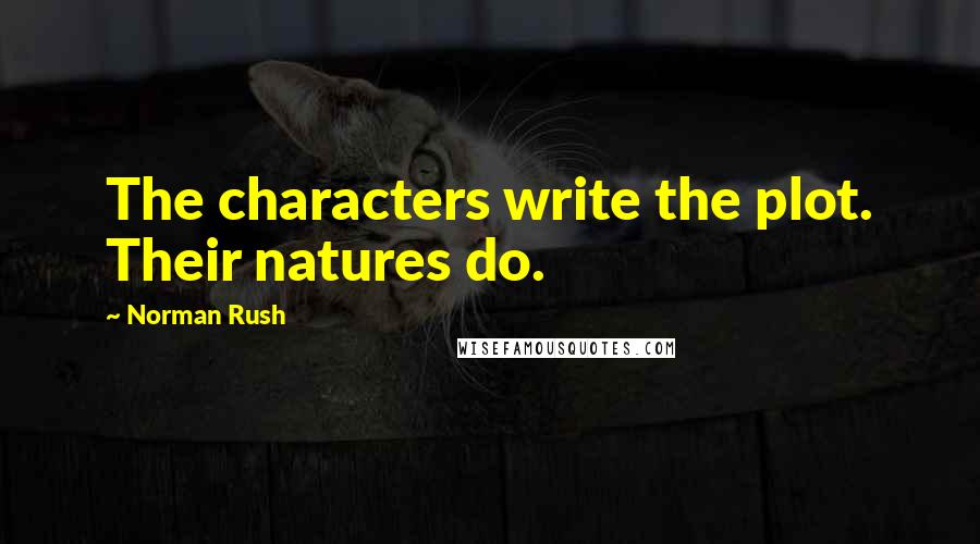 Norman Rush Quotes: The characters write the plot. Their natures do.