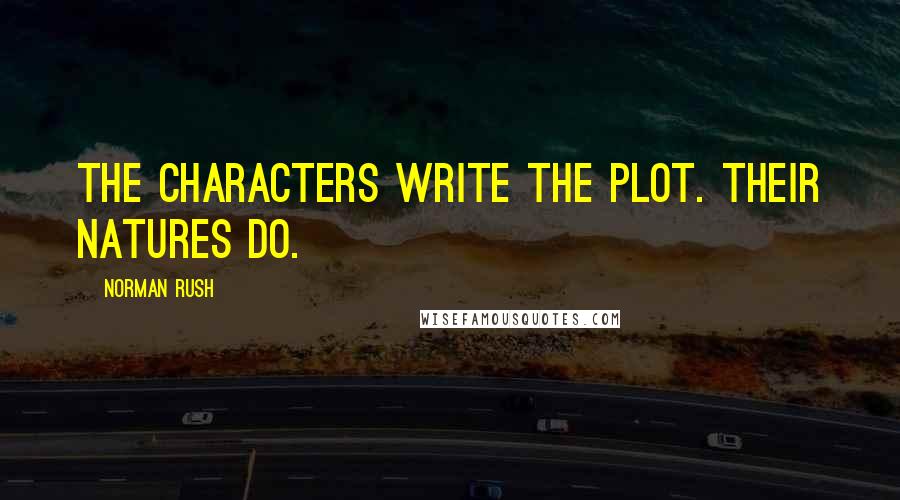 Norman Rush Quotes: The characters write the plot. Their natures do.