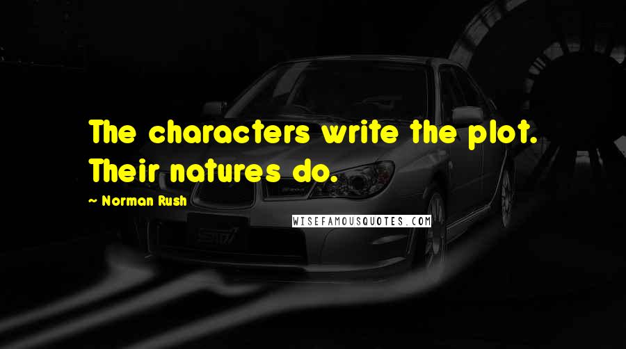 Norman Rush Quotes: The characters write the plot. Their natures do.