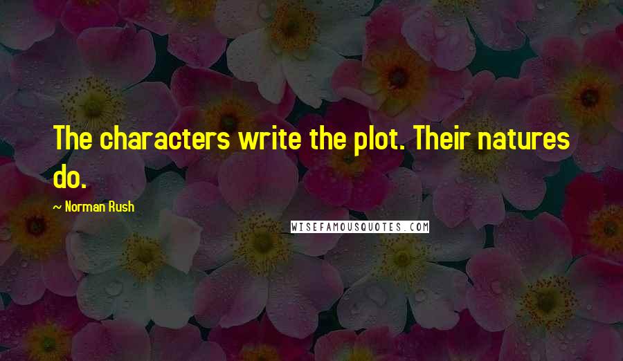 Norman Rush Quotes: The characters write the plot. Their natures do.