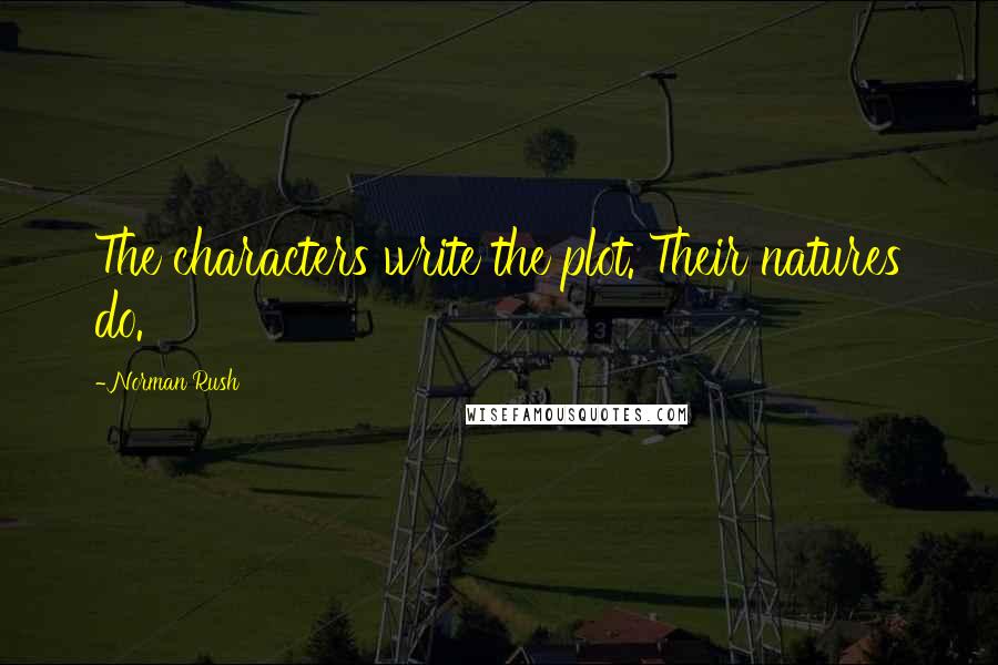 Norman Rush Quotes: The characters write the plot. Their natures do.