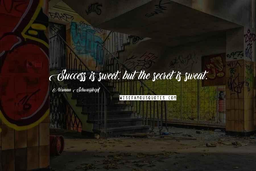 Norman Schwarzkopf Quotes: Success is sweet, but the secret is sweat.