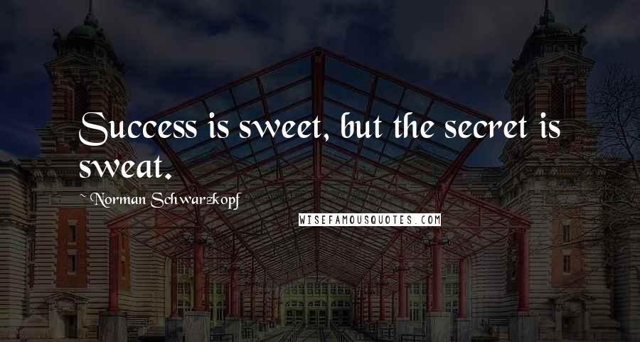 Norman Schwarzkopf Quotes: Success is sweet, but the secret is sweat.