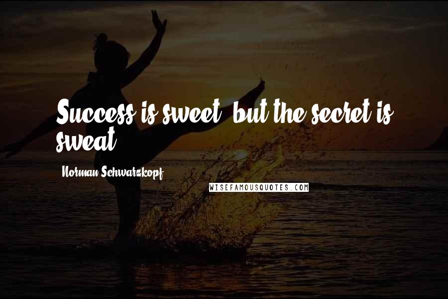 Norman Schwarzkopf Quotes: Success is sweet, but the secret is sweat.