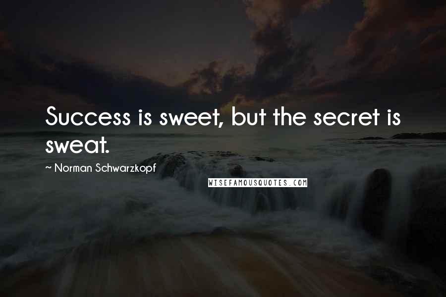 Norman Schwarzkopf Quotes: Success is sweet, but the secret is sweat.