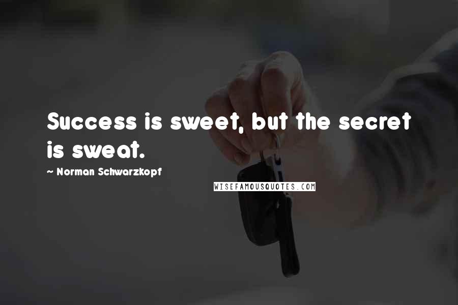 Norman Schwarzkopf Quotes: Success is sweet, but the secret is sweat.