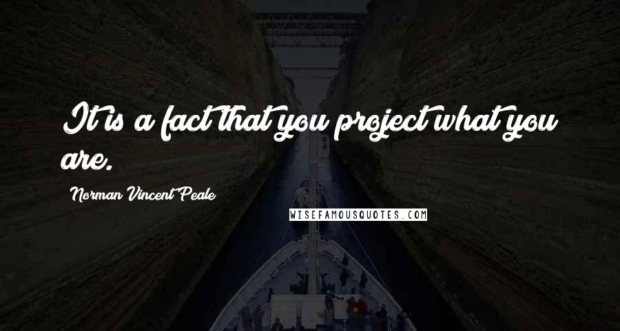 Norman Vincent Peale Quotes: It is a fact that you project what you are.