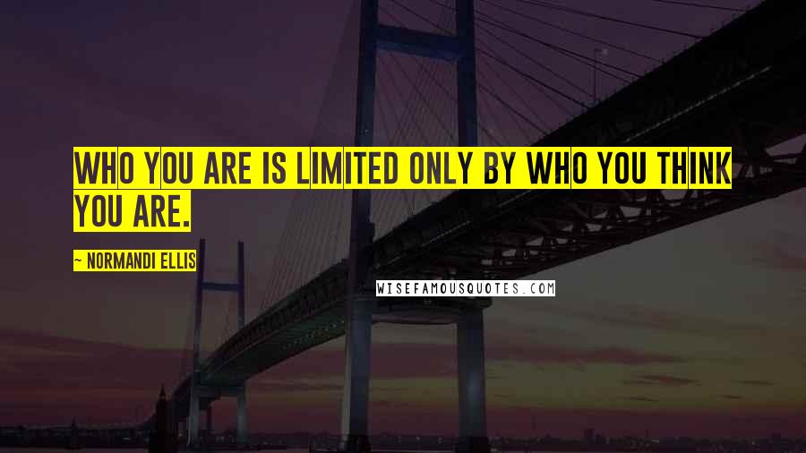 Normandi Ellis Quotes: Who you are is limited only by who you think you are.