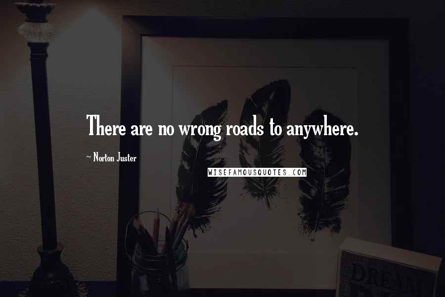 Norton Juster Quotes: There are no wrong roads to anywhere.