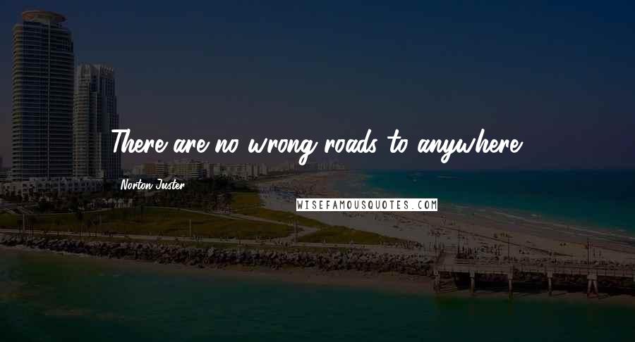 Norton Juster Quotes: There are no wrong roads to anywhere.