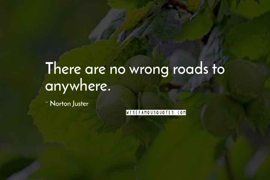 Norton Juster Quotes: There are no wrong roads to anywhere.