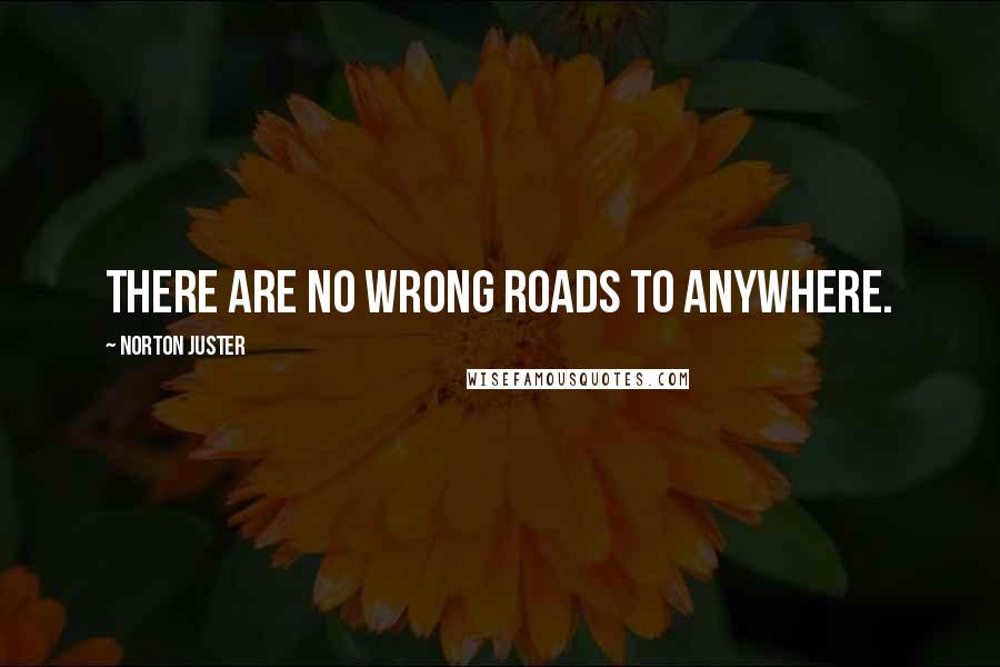 Norton Juster Quotes: There are no wrong roads to anywhere.