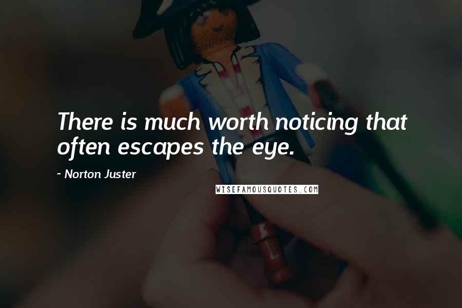 Norton Juster Quotes: There is much worth noticing that often escapes the eye.