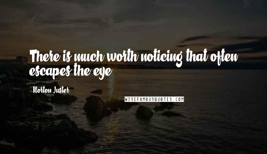 Norton Juster Quotes: There is much worth noticing that often escapes the eye.