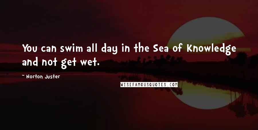 Norton Juster Quotes: You can swim all day in the Sea of Knowledge and not get wet.