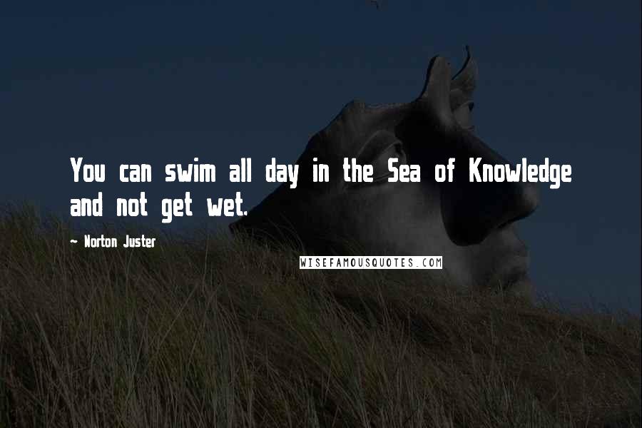 Norton Juster Quotes: You can swim all day in the Sea of Knowledge and not get wet.