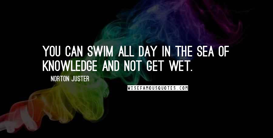 Norton Juster Quotes: You can swim all day in the Sea of Knowledge and not get wet.