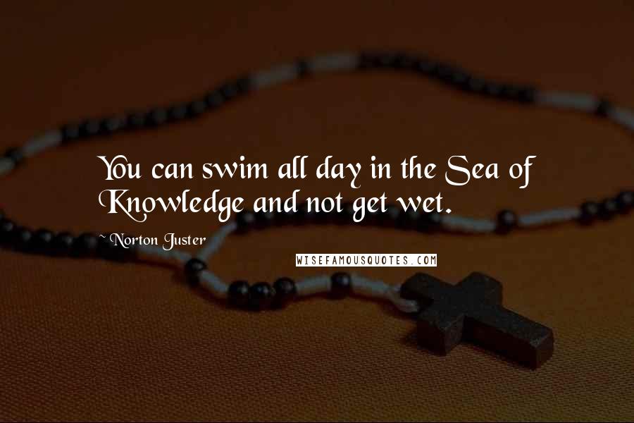 Norton Juster Quotes: You can swim all day in the Sea of Knowledge and not get wet.