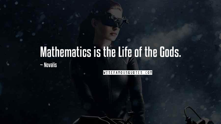 Novalis Quotes: Mathematics is the Life of the Gods.