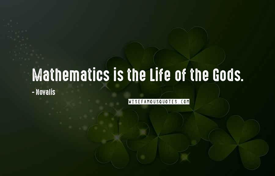 Novalis Quotes: Mathematics is the Life of the Gods.