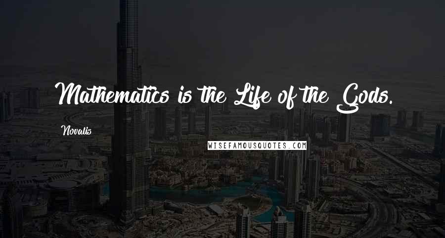 Novalis Quotes: Mathematics is the Life of the Gods.