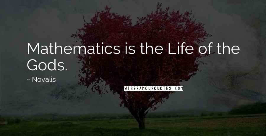 Novalis Quotes: Mathematics is the Life of the Gods.