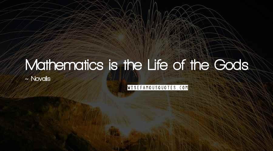 Novalis Quotes: Mathematics is the Life of the Gods.