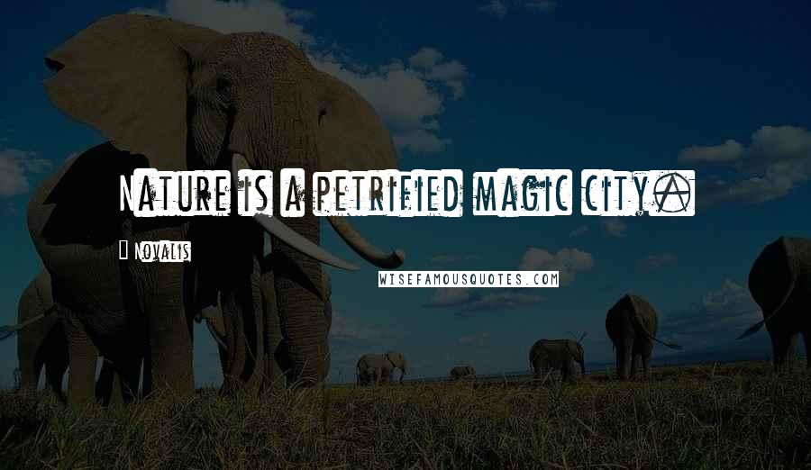 Novalis Quotes: Nature is a petrified magic city.