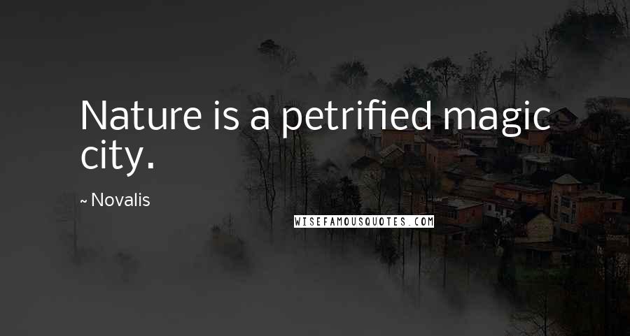 Novalis Quotes: Nature is a petrified magic city.