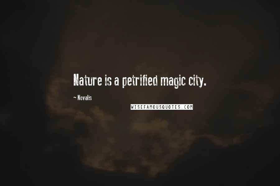 Novalis Quotes: Nature is a petrified magic city.