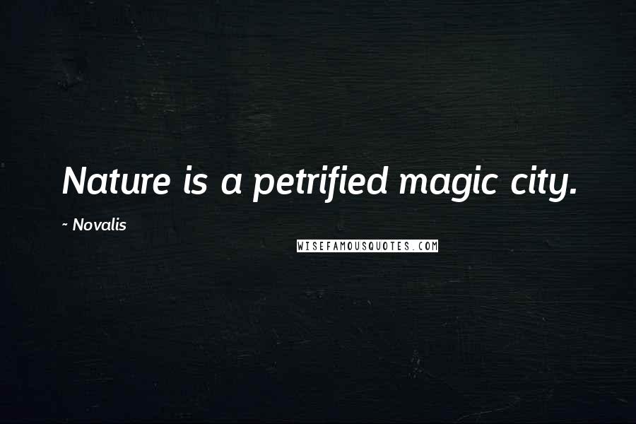 Novalis Quotes: Nature is a petrified magic city.