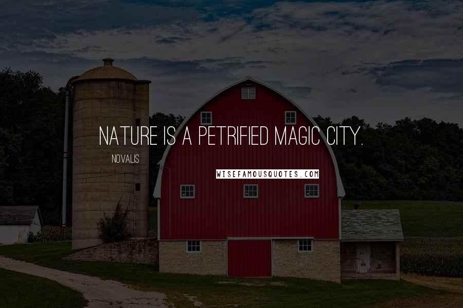 Novalis Quotes: Nature is a petrified magic city.