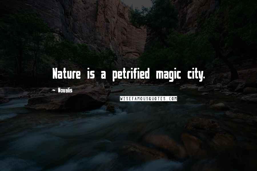 Novalis Quotes: Nature is a petrified magic city.