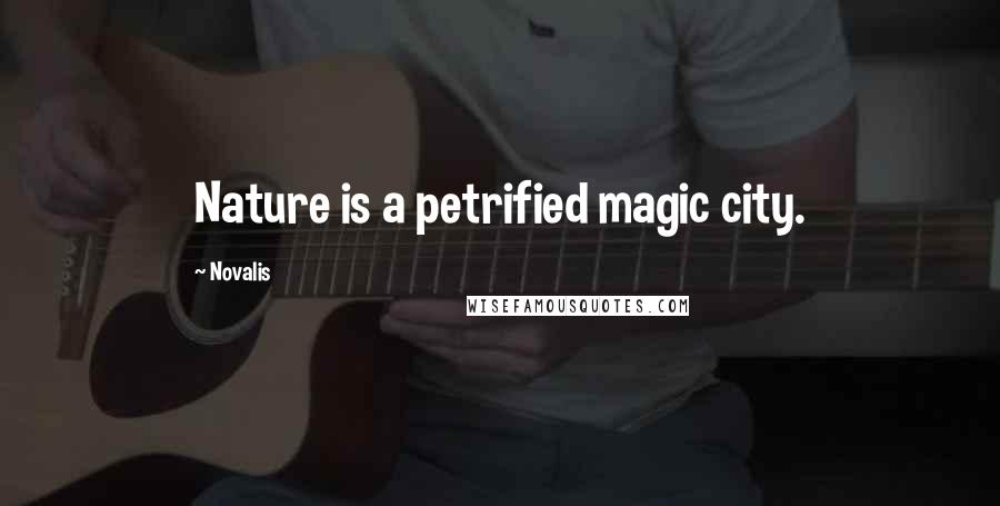 Novalis Quotes: Nature is a petrified magic city.