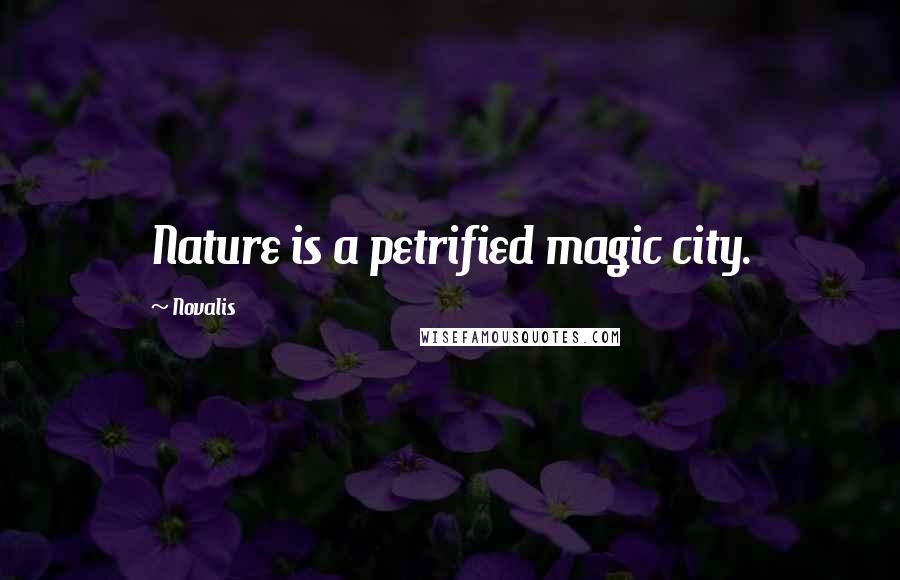 Novalis Quotes: Nature is a petrified magic city.