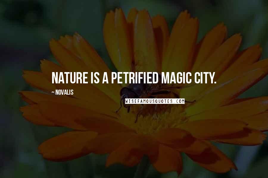 Novalis Quotes: Nature is a petrified magic city.