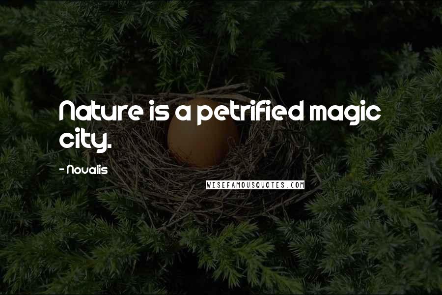 Novalis Quotes: Nature is a petrified magic city.